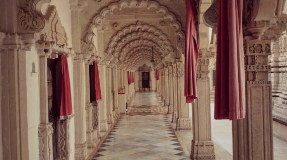 Corridor of the Hutheesing Jain temple in Ahmedabad. Photo Credit: Ranjana Sarma